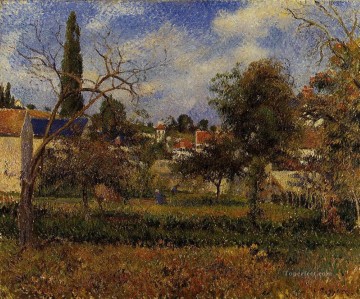  1881 Canvas - kitchen gardens pontoise 1881 Camille Pissarro scenery